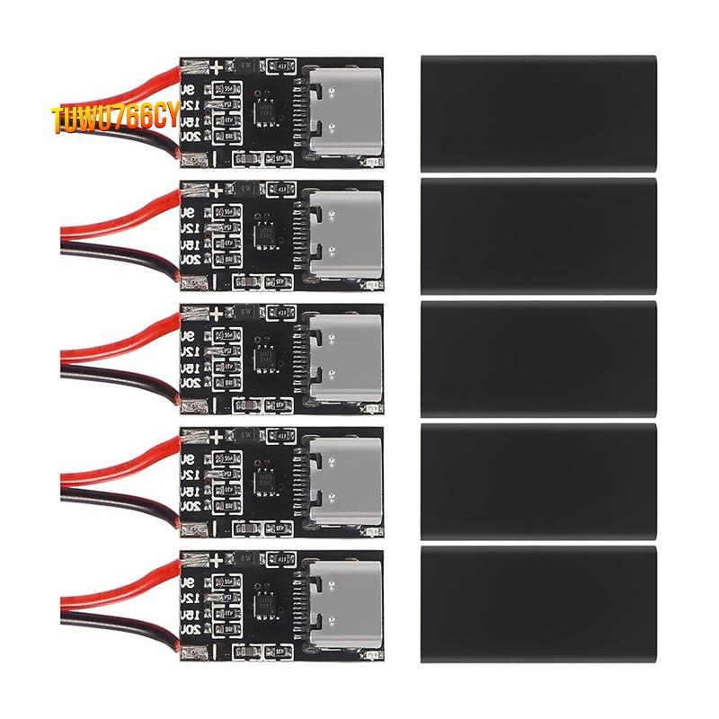 Type-C PD3.0 QC Trigger Board 5 CÁI USB-C PD QC 5V 9V 12V 15V 20V DC Mô-đun kích hoạt điện áp cố địn