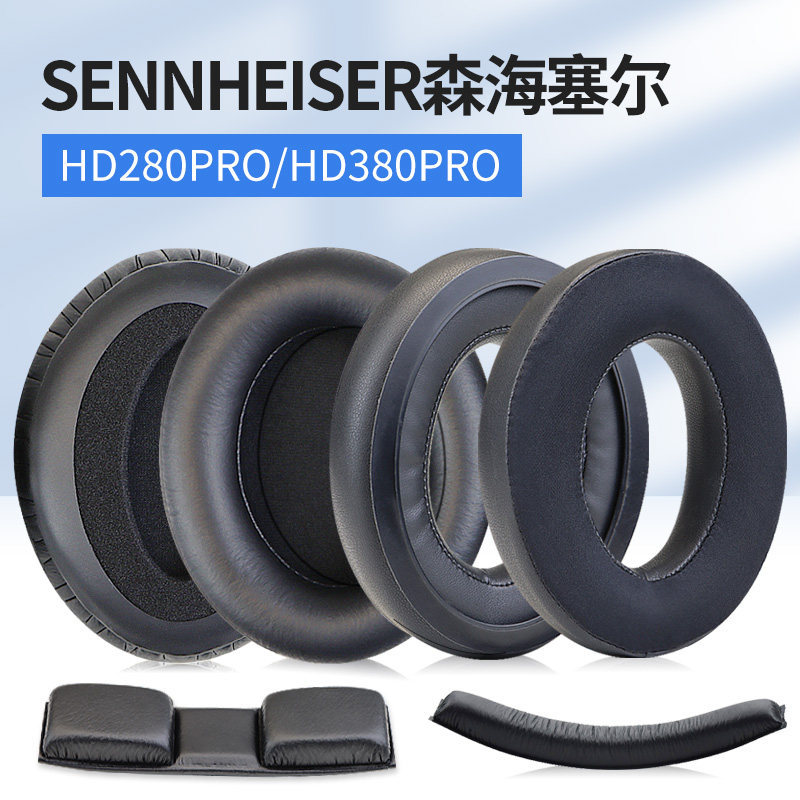 Ốp tai nghe cho Sennheiser HD280 PRO / HD380 Pro, đệm mút bọc da thay thế