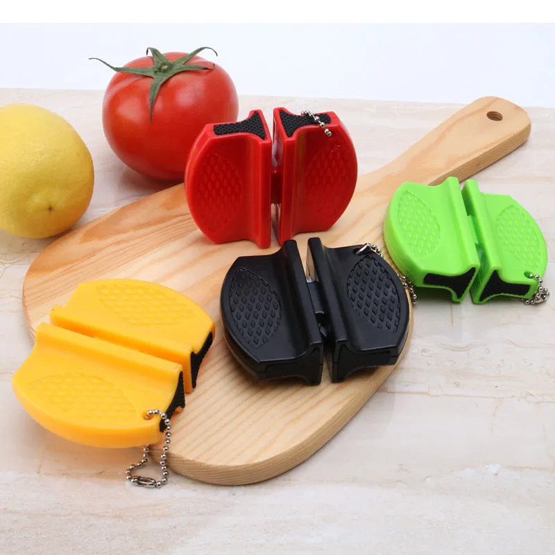 TQ~Butterfly-shaped mini knife sharpener for home use, double-sided, portable kitchen tool sharpener