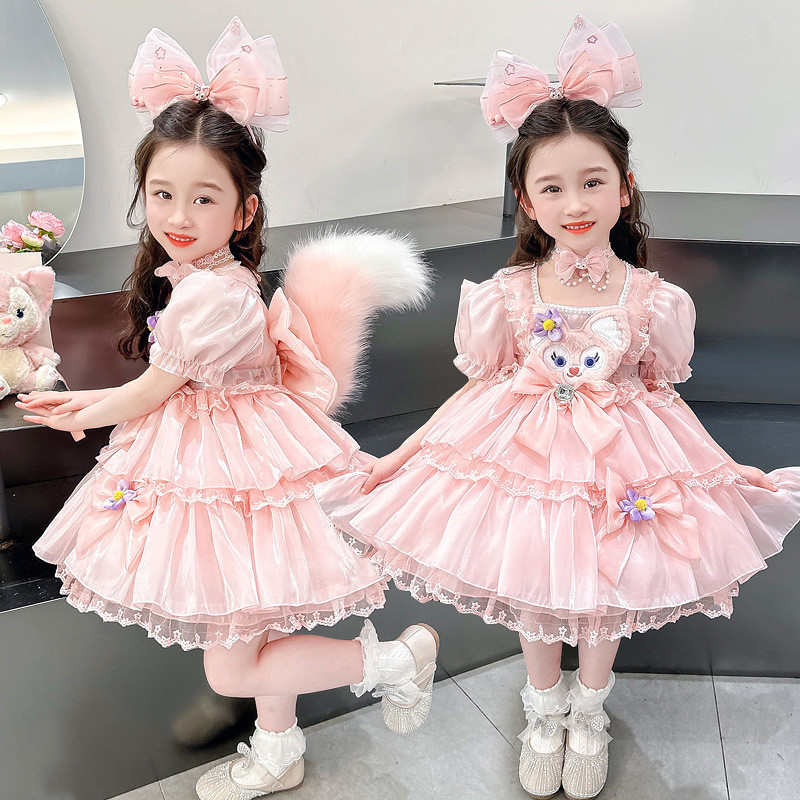 Bé Gái Gothic Mùa Hè Đầm Lingna Belle Công Chúa Đầm Phù Hợp Với Xingdailu Sinh Nhật Đầm Trẻ Em 60317