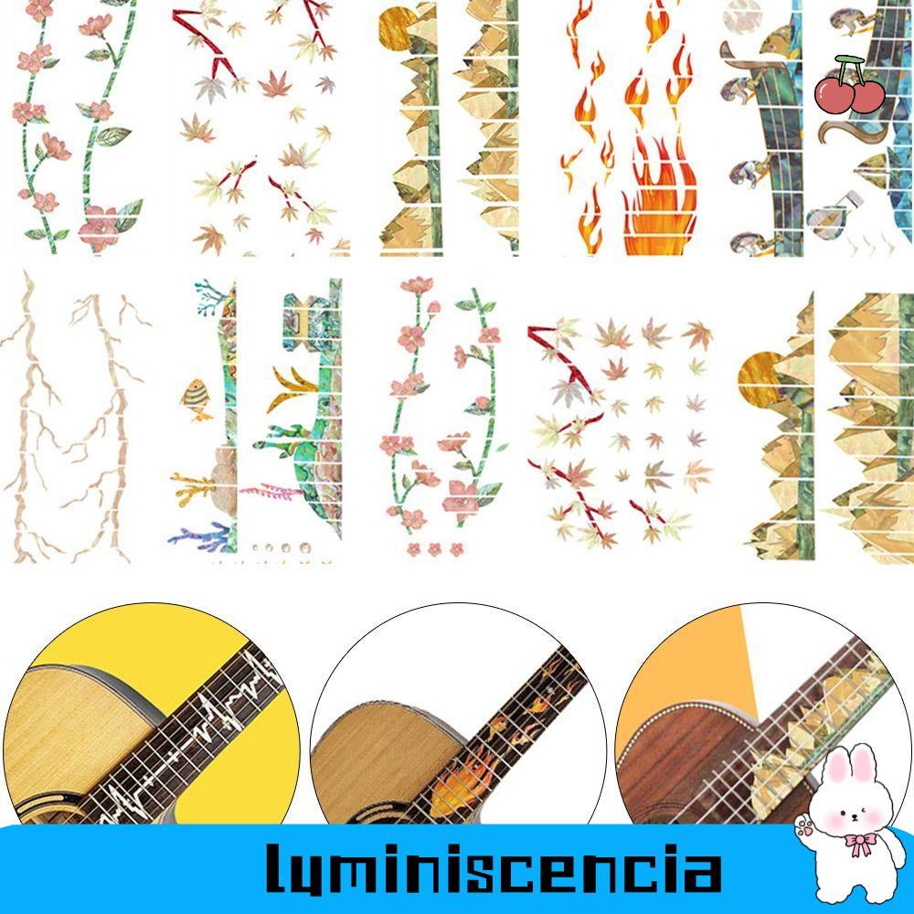 LUMINISCENCIA Fretboard Sticker 10 Kiểu Nhạc Cụ Trang Trí Đẹp Cross Inlay Đề Can