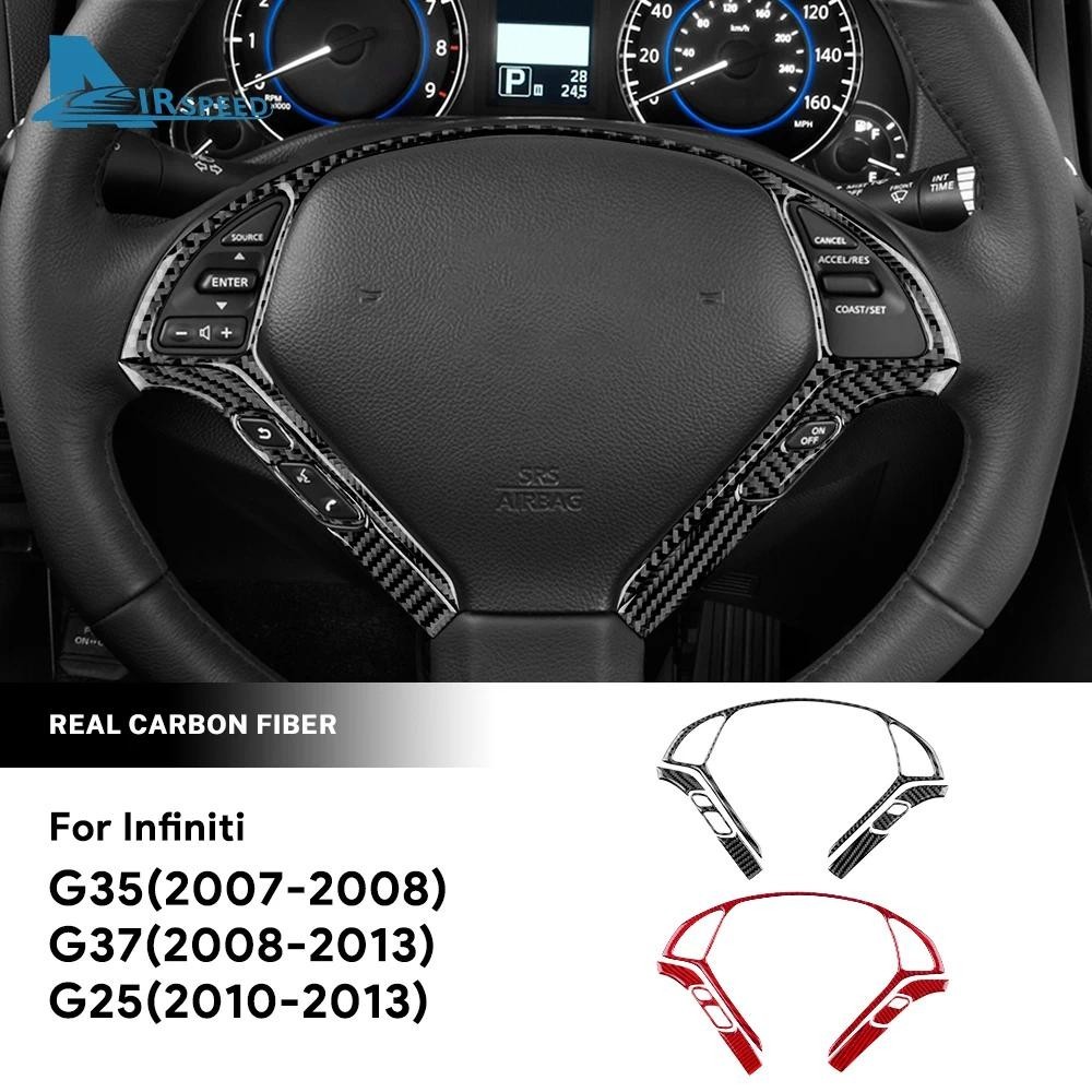 Thật Mềm Sợi Carbon Miếng Dán Cho Infiniti G25 2010-2013 G35 2007 2008 G37 2008-2013 LHD RHD Vô Lăng