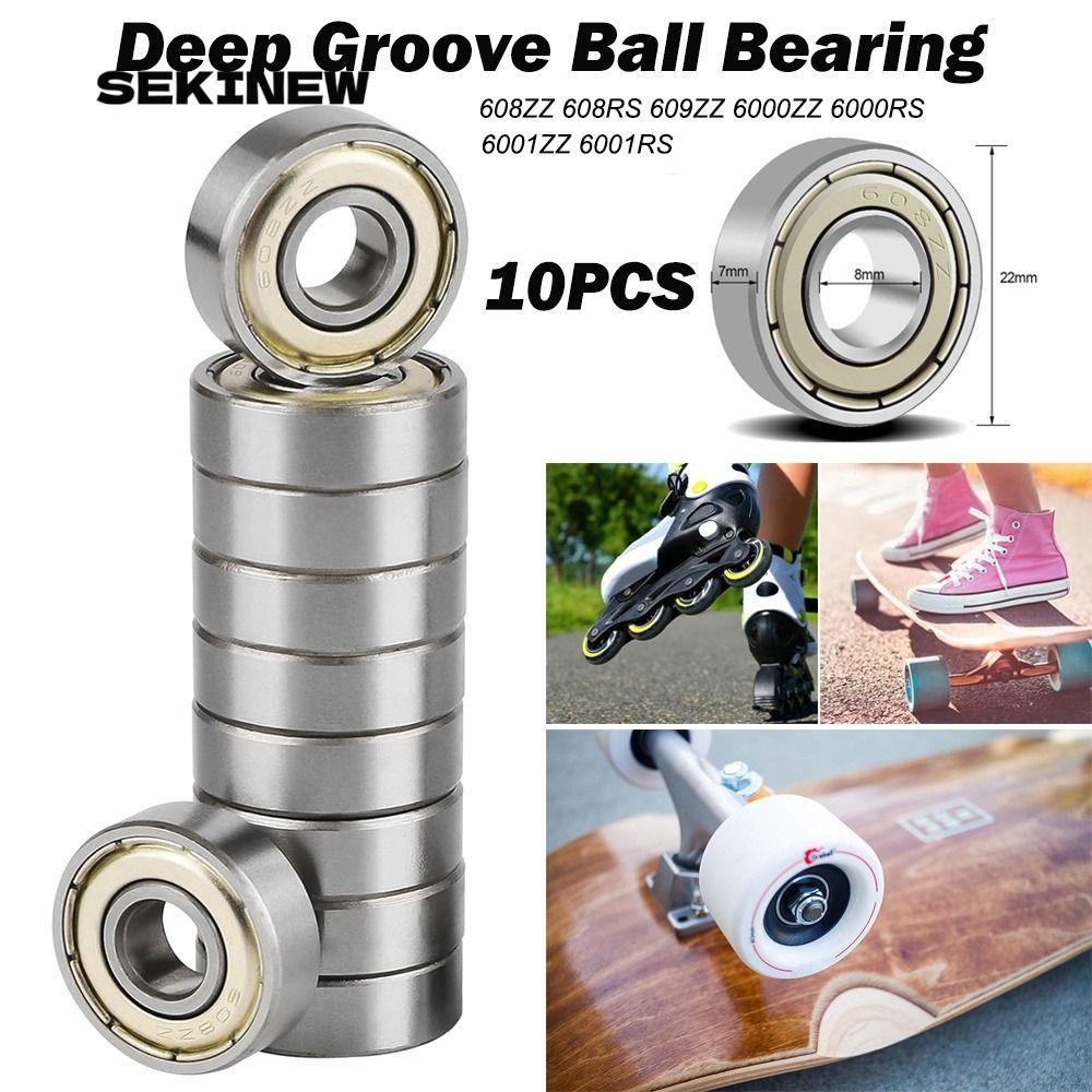 Vòng bi SEKINEW, Vòng bi kim loại được bảo vệ đôi 609ZZ, 608ZZ 608RS 6001ZZ 6001RS 6000ZZ 6000RS Vòn