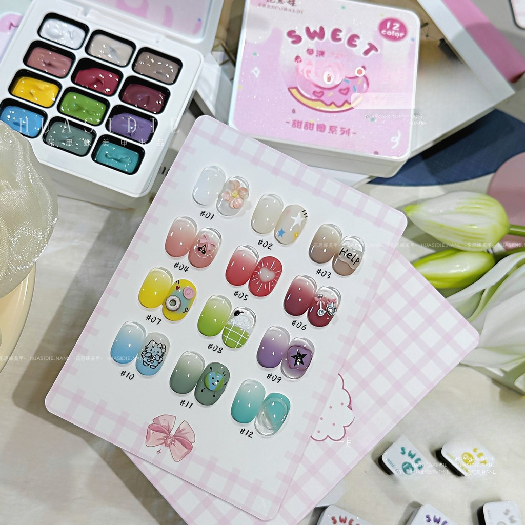 Set gel dặm ombre Frescobaldi 12 màu kẹo ngọt