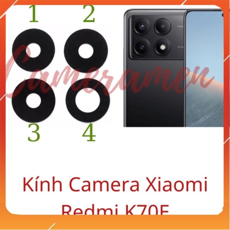 Kính Camera Xiaomi Redmi K70E , K70 E ( Cameramen )