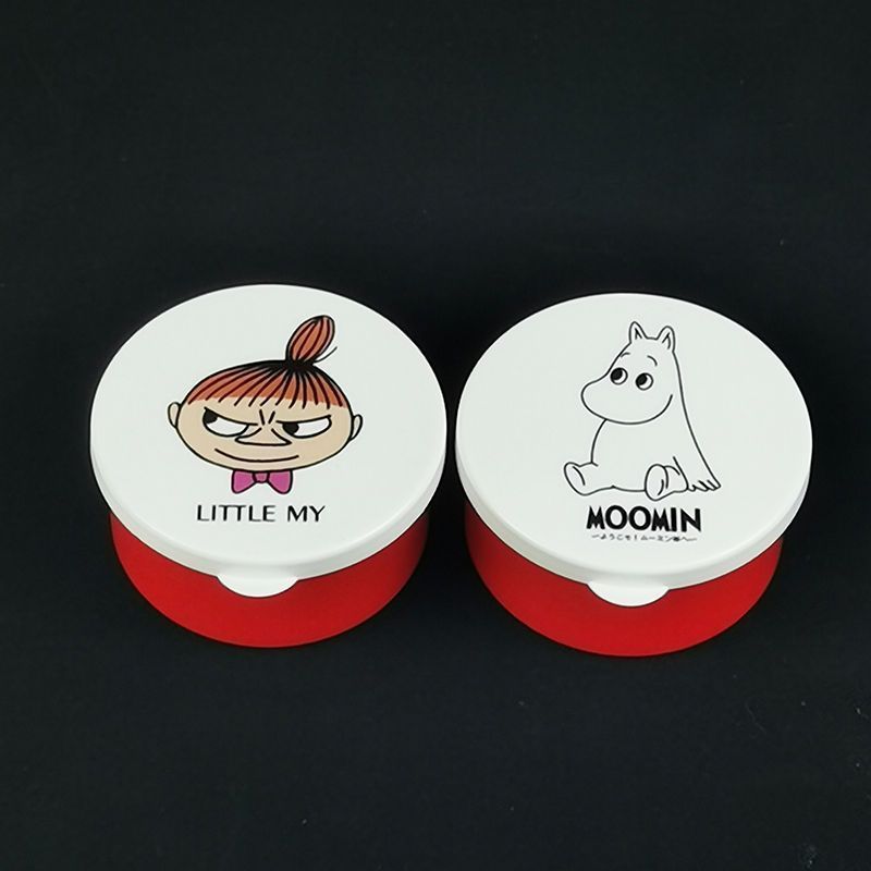 Nhật Bản moomin moomin moomin Yamei Tròn Mini Hộp Cơm Trưa Bento Hộp Ăn Nhẹ Hộp Trái Cây Hoạt Hình D