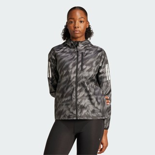  adidas Chạy Áo Khoác Own The Run – Họa Tiết Toàn Thân Nữ Xám JL8701 