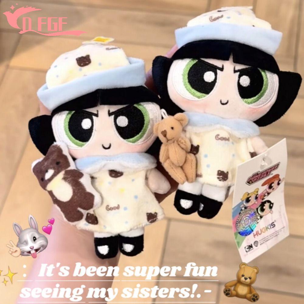 DFGF Powerpuff Girls Plush Móc khóa, Bộ sưu tập Series Thiết kế dễ thương Powerpuff Girls Doll, Blos