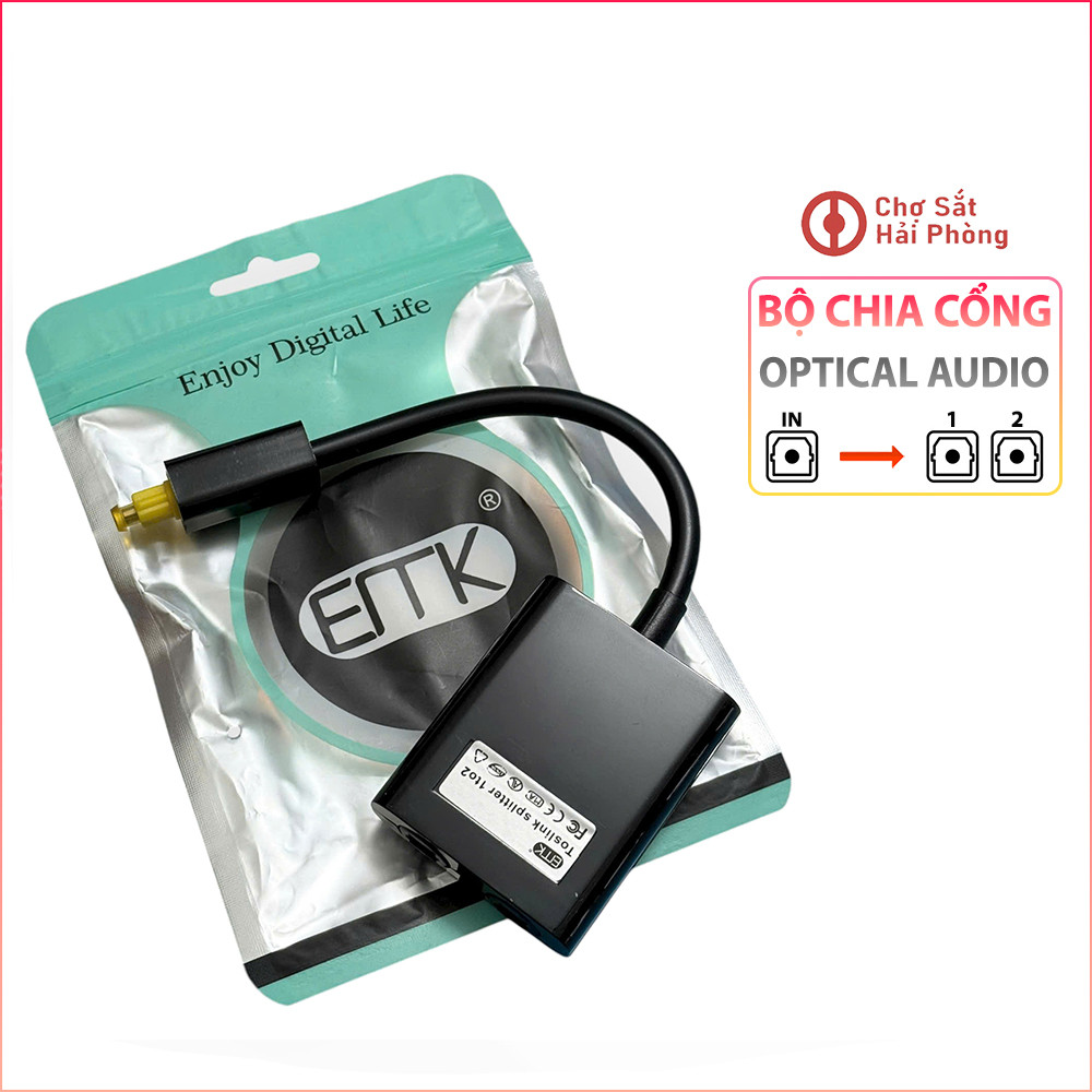 Optical Audio Splitter – Bộ Chia Âm Thanh Quang Học Cho TV, Loa, Ampli TOSLINK