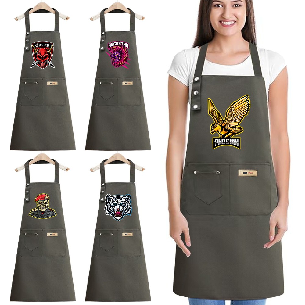 Sleeveless halter apron Gardening apron Kitchen household Waterproof and oil-resistant apron Hot sel