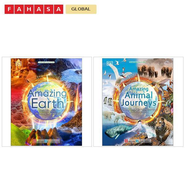 Bộ Sách Amazing : Amazing Earth + Amazing Animal Journeys (Bộ/Lẻ 2 Cuốn)