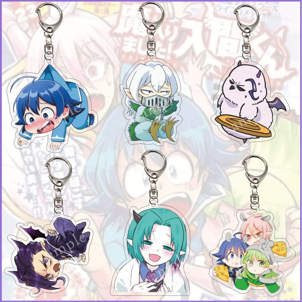 SQ11 Mairimashita Iruma-kun Móc Khóa Anime Móc Khóa Acrylic Dễ Thương Túi Mặt Dây Chuyền Hoạt Hình I