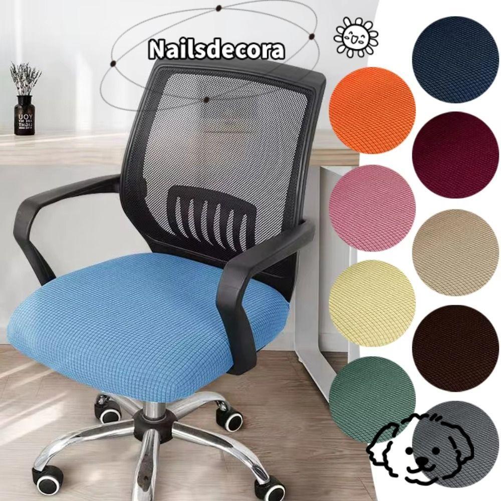 Vỏ bọc ghế văn phòng NAILS, Vỏ bọc ghế dày nhung chống bụi, Vỏ bọc ghế có thể giặt được màu trơn