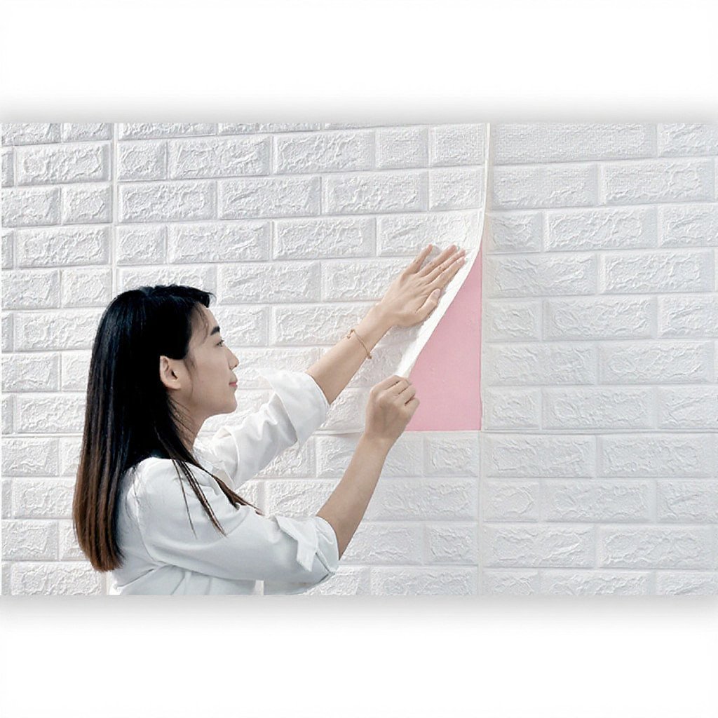 70x77cm 3D DIY Gạch tự dính Giấy dán tường xốp 3D DIY Giấy dán tường tự dính Giấy dán tường 3D Giấy 