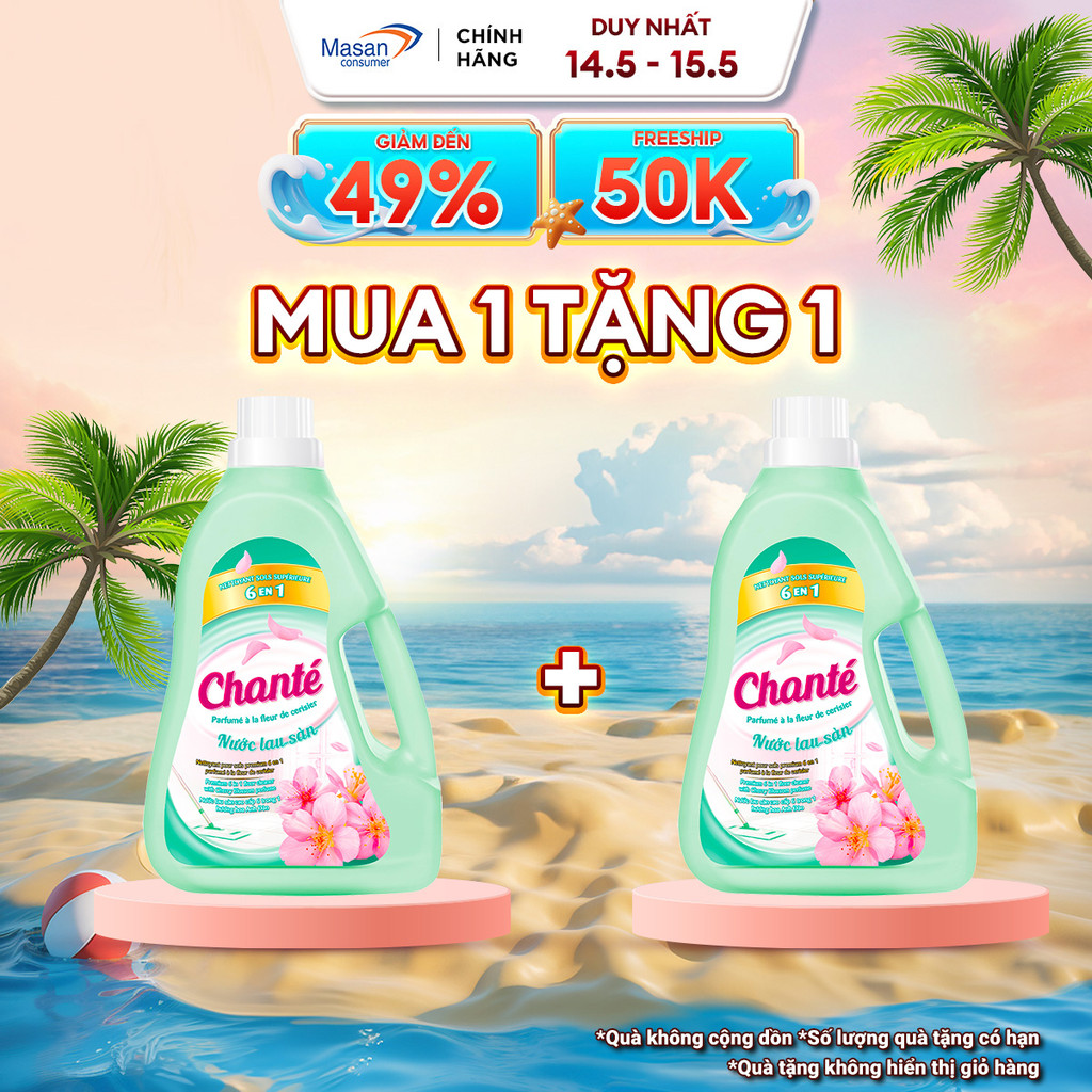 [Chọn loại] Combo 2 Nước lau sàn Chanté chai 3.2kg