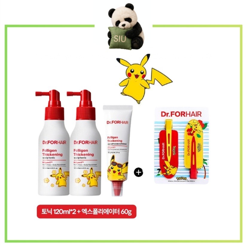 [Tiến sĩ FORHAIR] Pokemon Dr.FORHAIR Da Đầu Tonic Hair Volume Care 120ml + 120ml Double Set