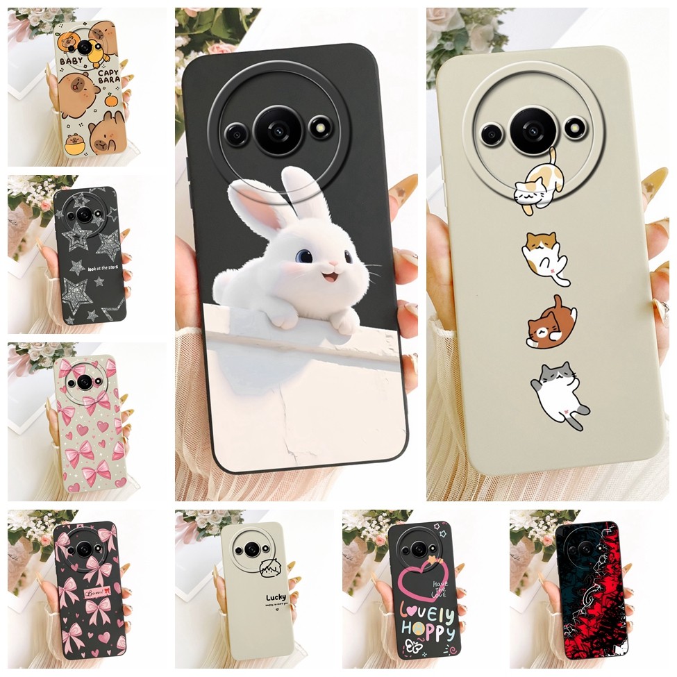 Dành Cho Redmi A3 Ốp Lưng Mèo Dễ Thương Sang Trọng Thời Trang Tình Yêu Ngộ nghĩnh Sơn Vỏ Silicon Chố