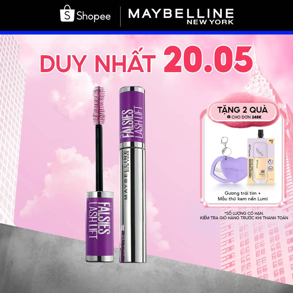 Mascara Uốn Mi, Nâng Mi và Làm Dày Mi Maybelline New York Falsies Lash Lift 8.6ml