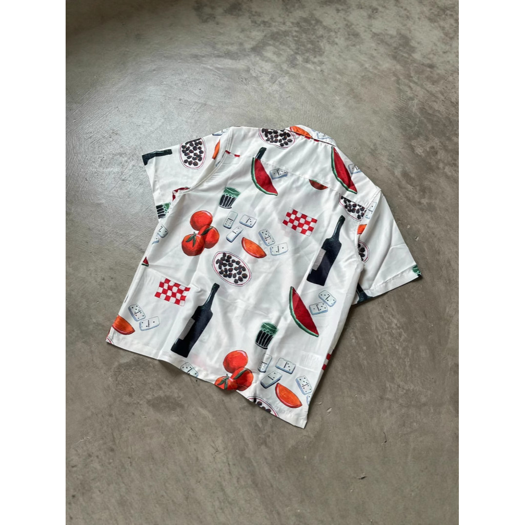 9NLT Car Artist Collaboration Dinner Basic Casual Versatile Hawaiian Cartoon Shirt T Shirt