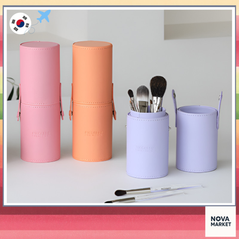 Hộp đựng cọ xi lanh da Picasso – Hồng / Cam / Tím