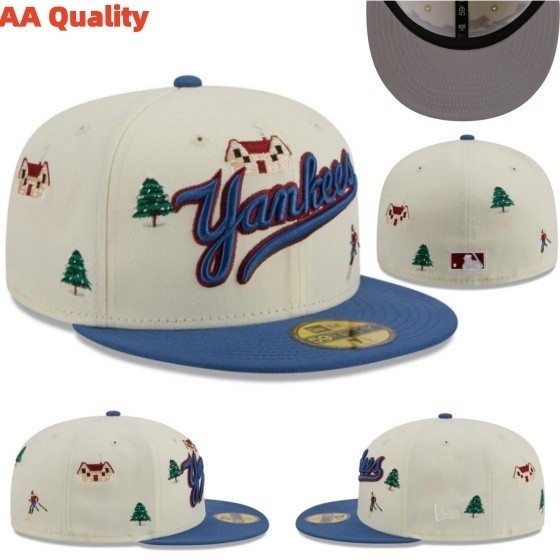 Ｍũ Bóng Chày Off-White Phong Cách New Era 59FIFTY New York Yankees Màu Trắng/Xanh, Thời Trang Ngoài 