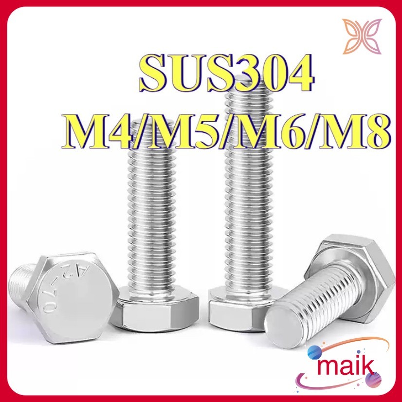 Bulong lục giác ngoài Ren ngược inox 304 M4 / M5 / M6 / M8 [mai-FC-1]