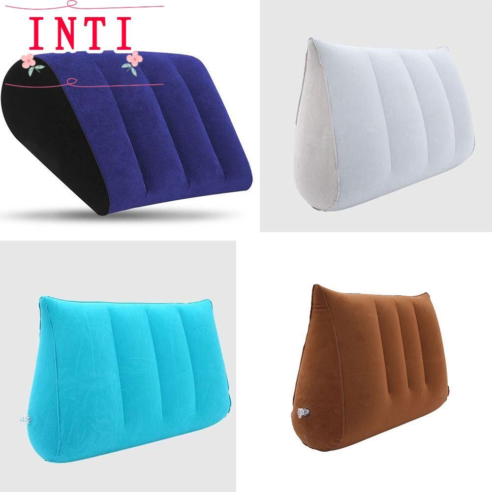 Gối Silicon INTI, Xi Lanh Tam Giác Nêm PVC Đổ Xô Ma Thuật Đệm, Cặp Đôi Bơm Hơi Xanh + Đen Mềm Tam Gi
