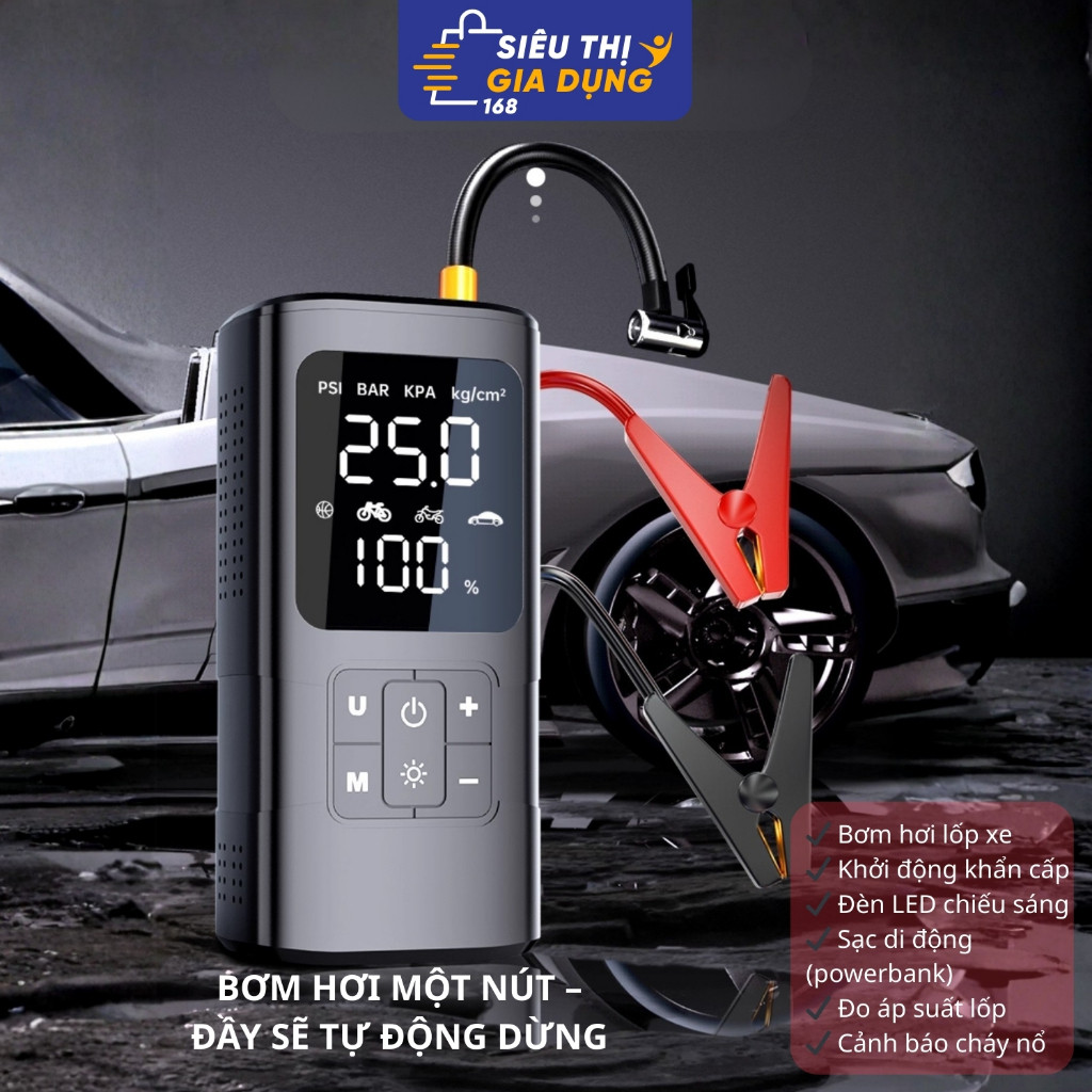 Bơm Ô Tô 4 Trong 1