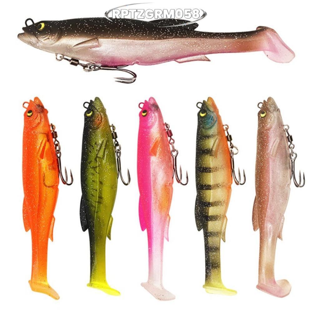 RPTZGRM058 - Swim bait nhân tạo 9cm/9g và 12.5cm/21g, silicone với đuôi chữ T di động, mồi câu cá bi