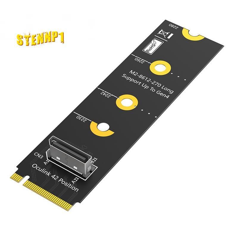 M.2 NVME M-Key sang Oculink SFF-8612 Thẻ mở rộng PCI-E 4.0 X4 sang OcuLink SFF-8612 4i Adapter cho S