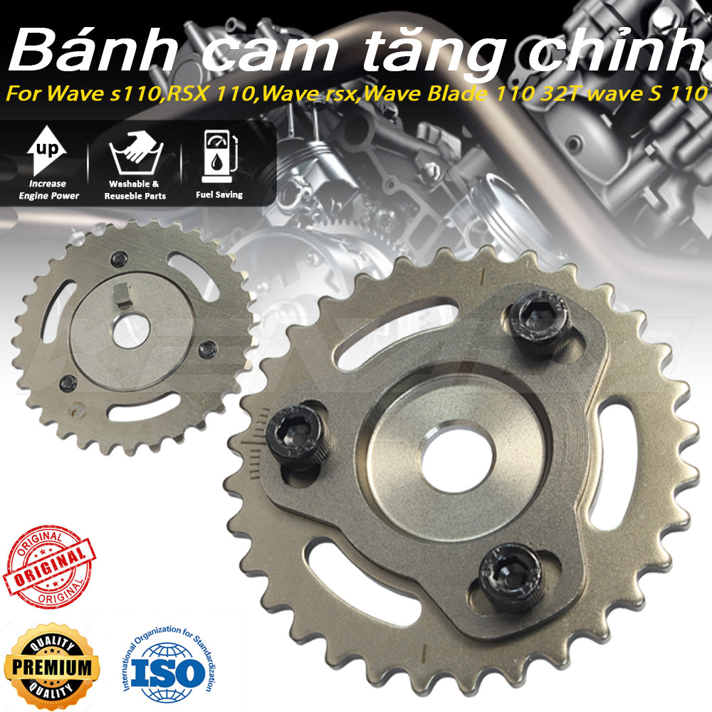 KENADA RACING Bánh tăng cam Wave s110, RSX 110, Wave rsx, Wave Blade 110 32T Dĩa cam độ S 110 tăng c