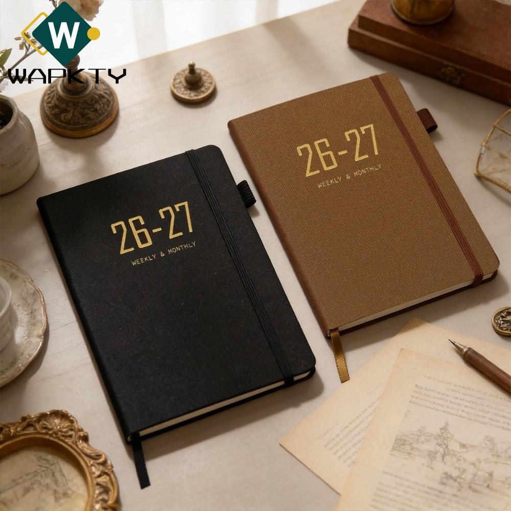 WAPKTY 2027 A5 Planner Notebook, Nhật ký Viết kế hoạch hàng ngày Sổ tay tạp chí bìa cứng, Kích thước