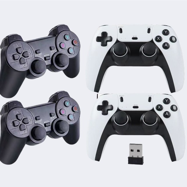 P PS2 Dual Player Tay Cầm Chơi Game Máy Tính Dual Player TV 2.4g Kết Nối Một Cho Hai ps5 Bộ Điều Khi