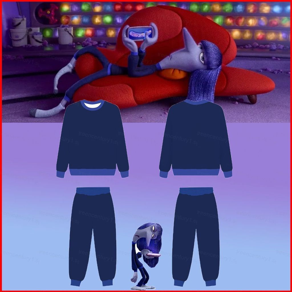 GC1 Inside Out 2 Lo Âu Xấu hổ Ennui Envy Bing Bong áo khoác quần cosplay vải Halloween trang phục dự