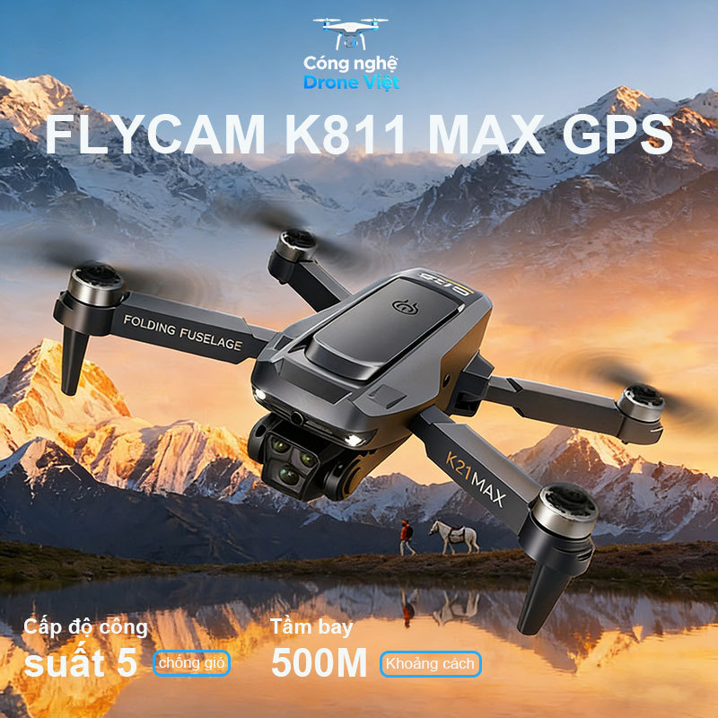 Drone K811 MAX GPS Động Cơ Không Chổi Than,Tự Động Tránh Chướng Ngại Vật,Cảm Biến Vật Cảm 3 Chiều