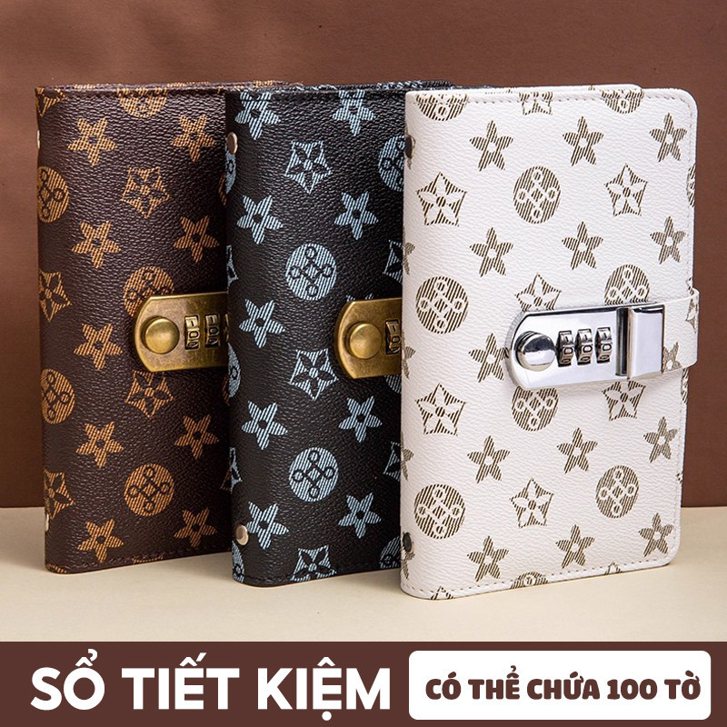 Sổ tiết kiệm đựng tiền cao cấp – Khóa bảo vệ chắc chắn, 100 trang giấy dày, kiểu dáng đẹp mắt và san