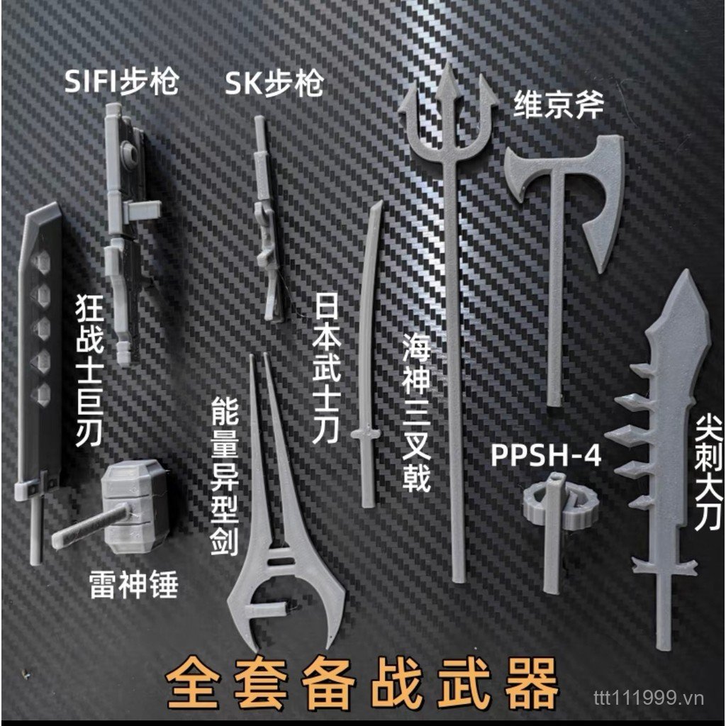 Trọn Bộ Vũ Khí Gói Vũ Khí Búp Bê dummy13 Miếng Mở Rộng 3D In Khớp Siêu Di Chuyển luy Influencer May 