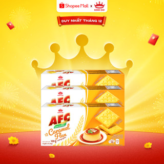  Bánh Cracker Dinh Dưỡng AFC Vị Caramel Flan Cốm Non Combo 3 Hộp X 109G Combo 2 Hộp x 261.6G - LIVE 
