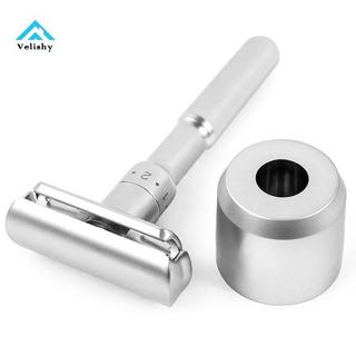 Velishy Razor Solo Stand / Base Brushed Hợp kim nhôm Giá đỡ dao cạo an toàn có thể điều chỉnh