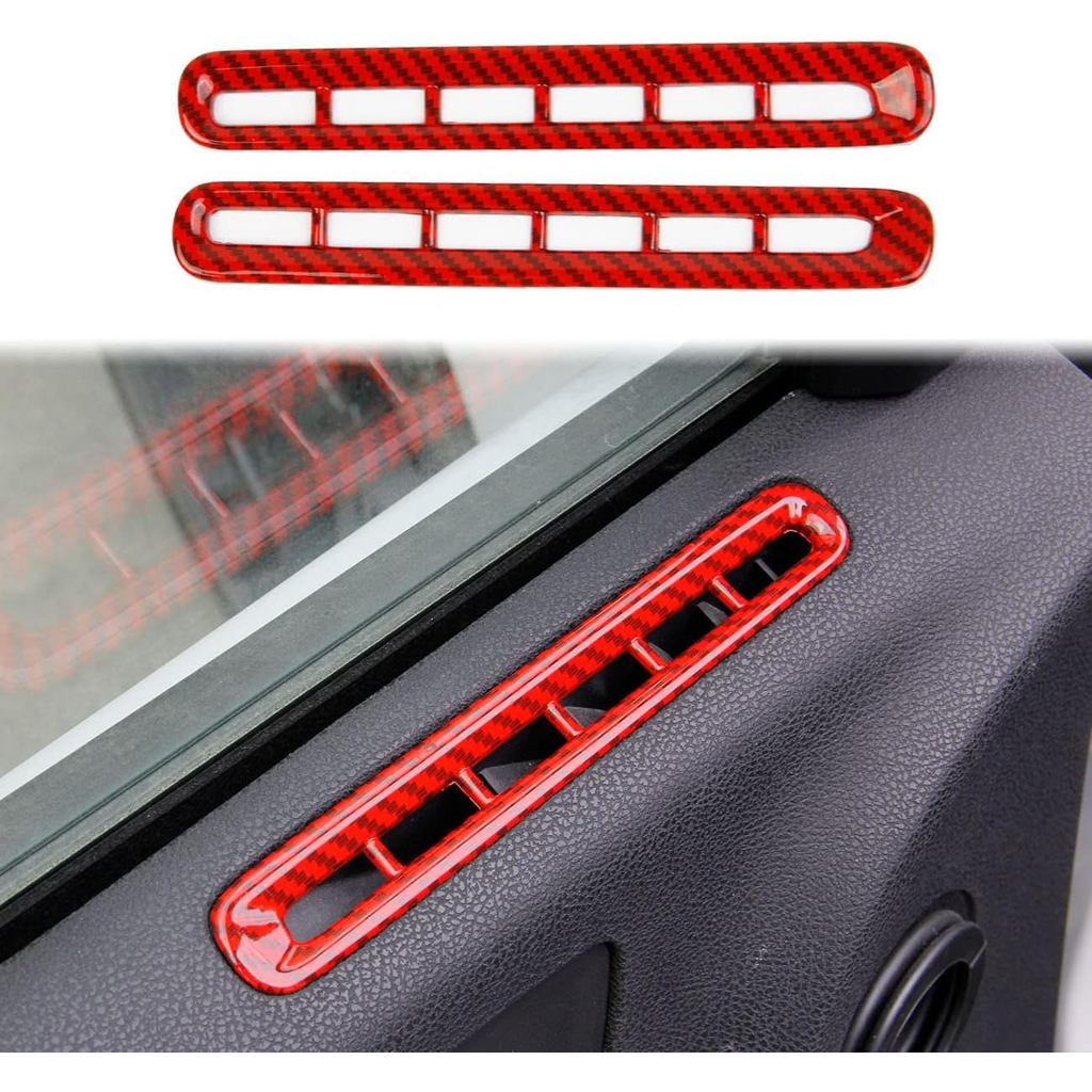 Crosselec Door A / c Vent Panel Air Red Fiber Phụ kiện cho Dodge Charger 2011 +