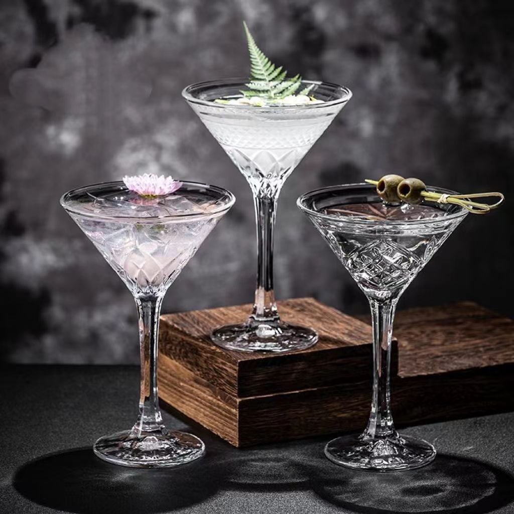 KH03 Pha Lê Khắc Martini Thủy Tinh Cocktail Cốc Thủy Tinh Champagne Thủy Tinh Trộn Thủy Tinh Martini
