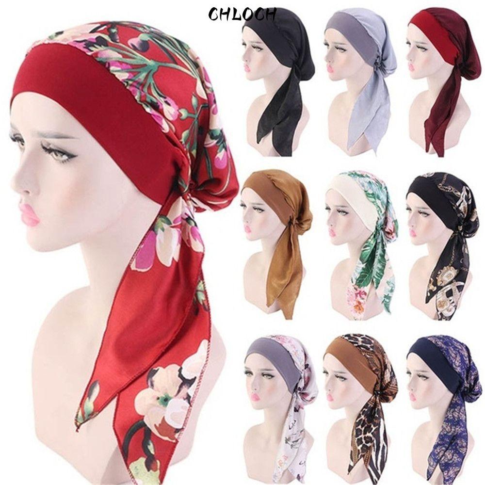 CHLOCH Muslim Turban Mũ nón nữ in sẵn Mũ rụng tóc