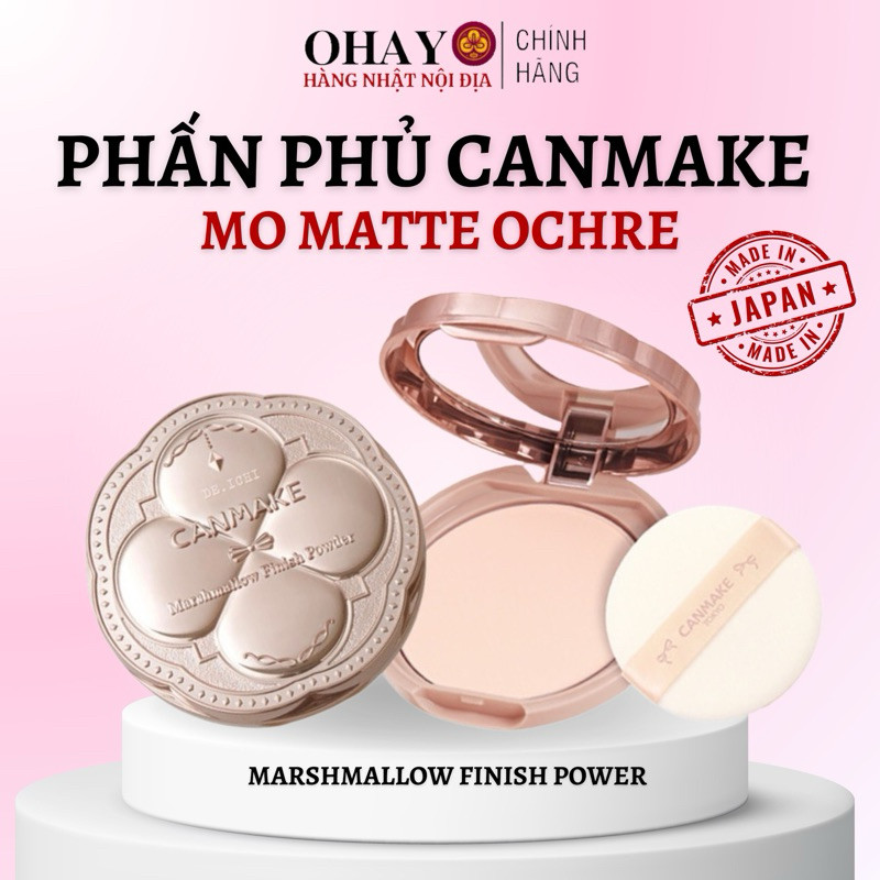 Phấn phủ kiềm dầu Canmake MO Tone trắng hồng hàng Nhật nội địa- Ohayo Shop Japan
