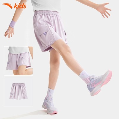Anta Kids Quần Đùi Bé Gái Từ 6 - 13 tuổi Quần Short Thời Trang Thể Thao Năng Động 3626B6505