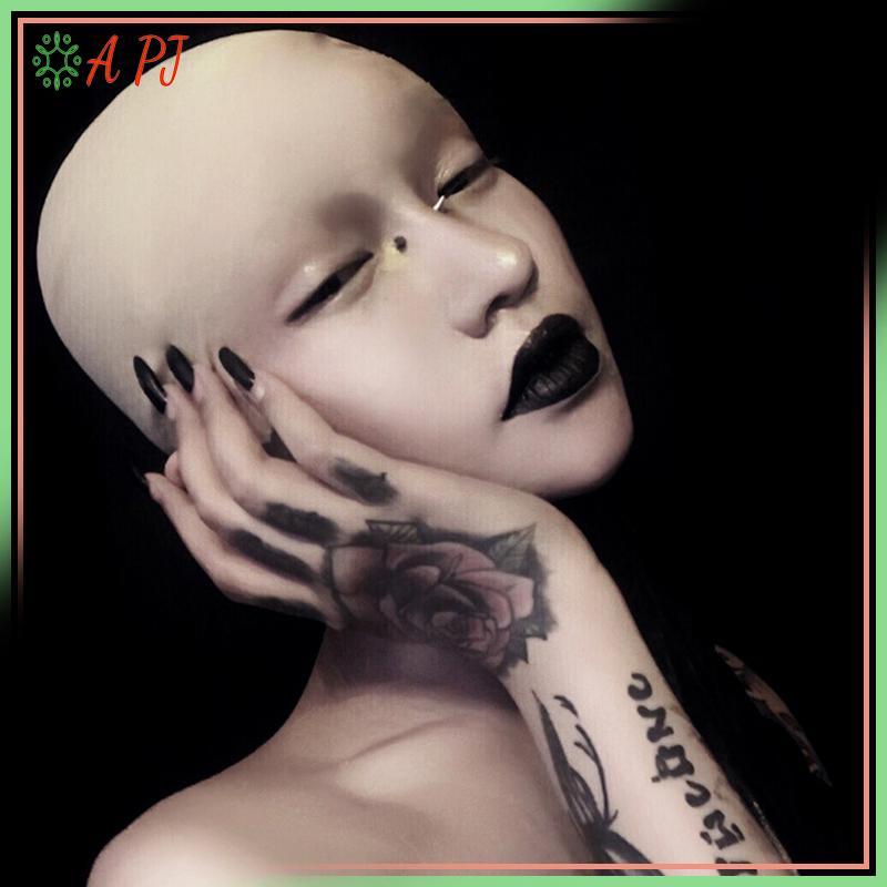 [APJ] Skinhead Bald Head Latex Skin Wig Cap Fake Unisex Party Hair Care Cosplay [MỚI]