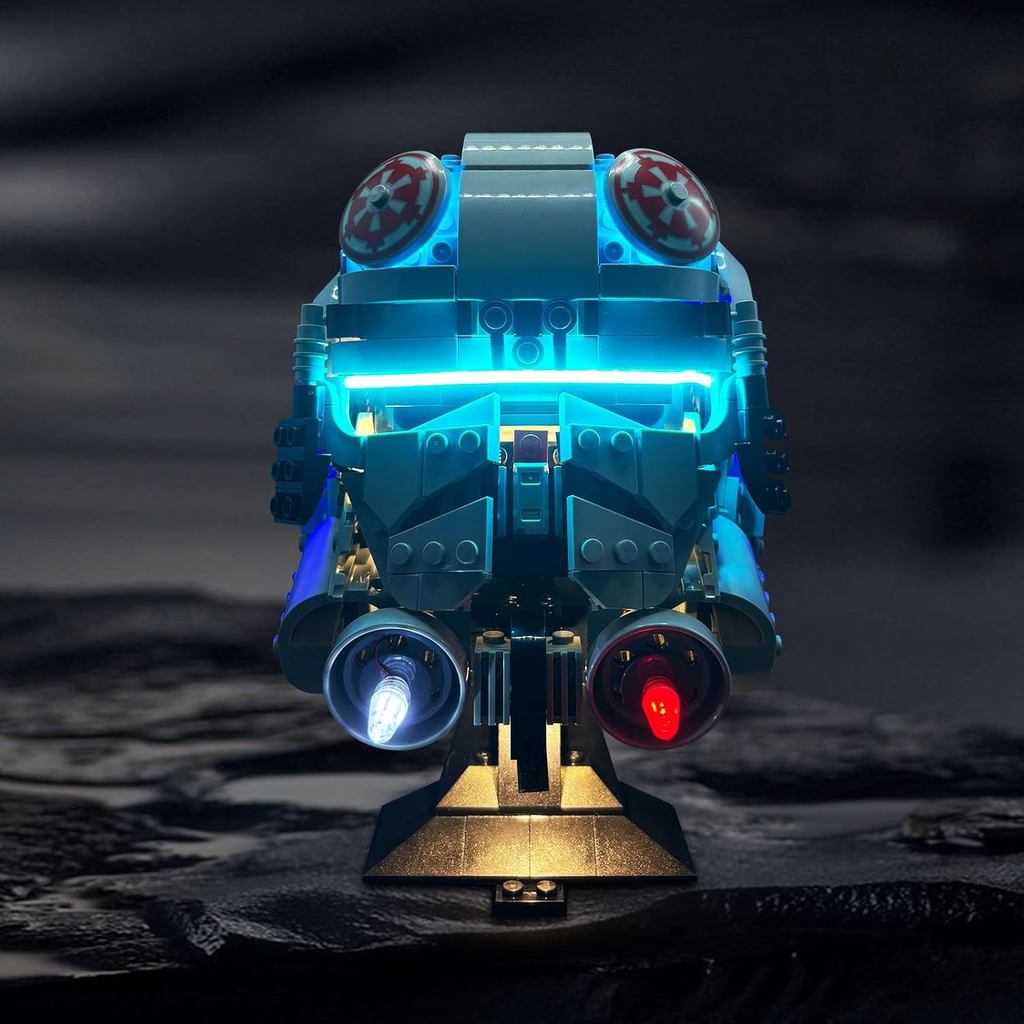 Bộ đèn LED Tương thích với mũ bảo hiểm trình điều khiển tại chỗ Lego 75429, Phụ kiện chiếu sáng cho 