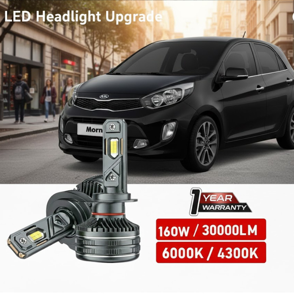 Bóng đèn Cos / pha LED 2 Chiếc cho Kia Morning Đèn pha và đèn gầm ô tô ánh sáng - Trắng 6000K