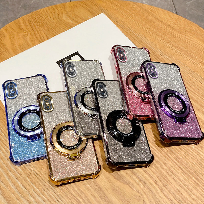 Ốp lưng iPhone X Ốp lưng iPhone Xr Ốp lưng iPhone Xs Max Ốp lưng mạ điện flash bốn góc chống rơi Vỏ 