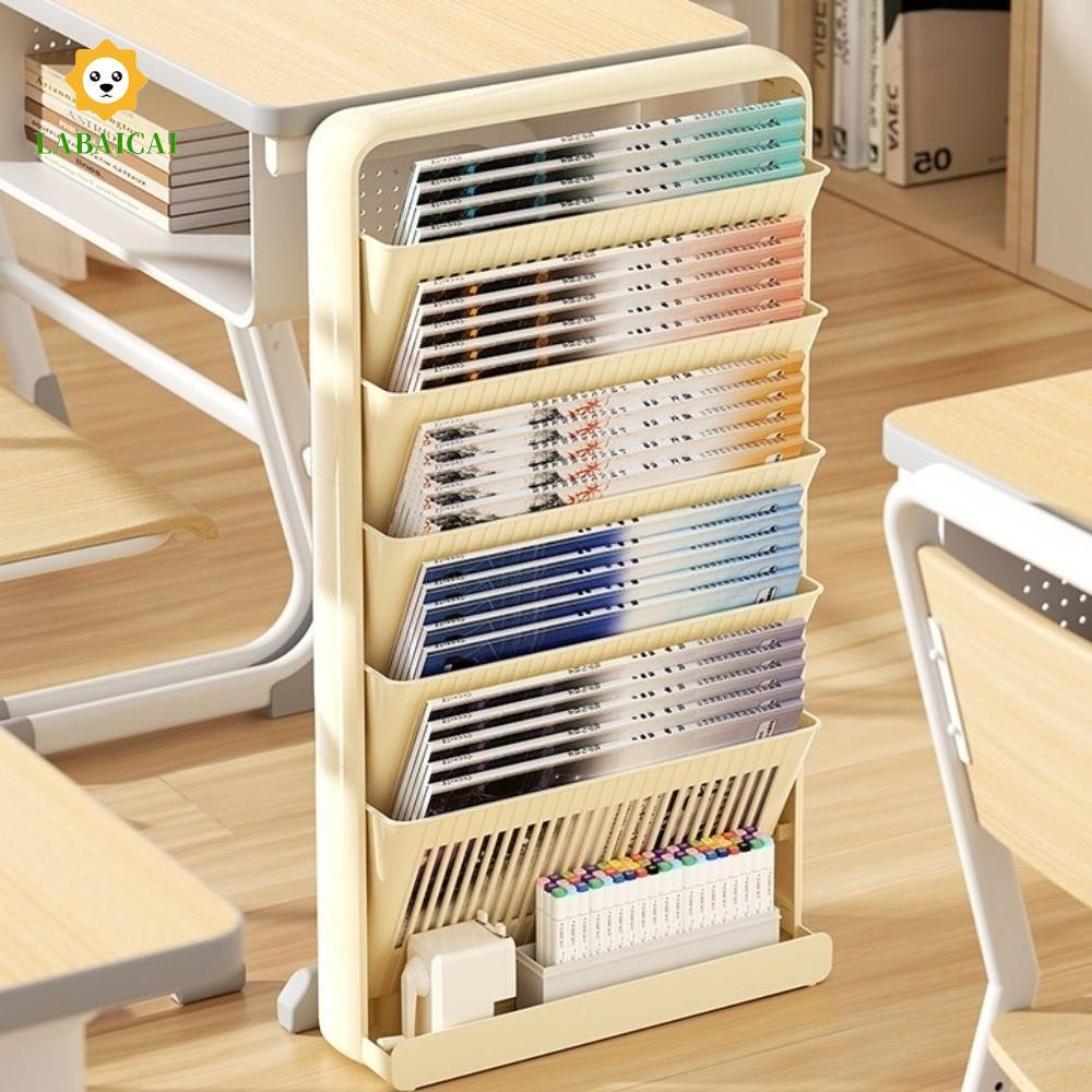 LABAICAI Dụng cụ sắp xếp bàn học LABAICAI, Kệ sách nhiều lớp tiết kiệm không gian, Cấu trúc 3 / 5 lớ