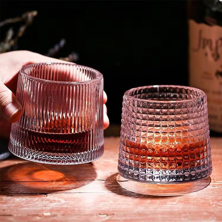 D1210-Vhiskey Glass Xoay Tumbler Glass Bar Spirit Glass 160ml Glass Xoay Glass Bar KTV Cao Cấp Tây R